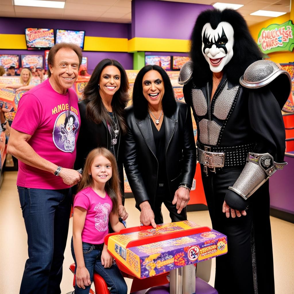 Gene Simmons at Chuck E. Cheese