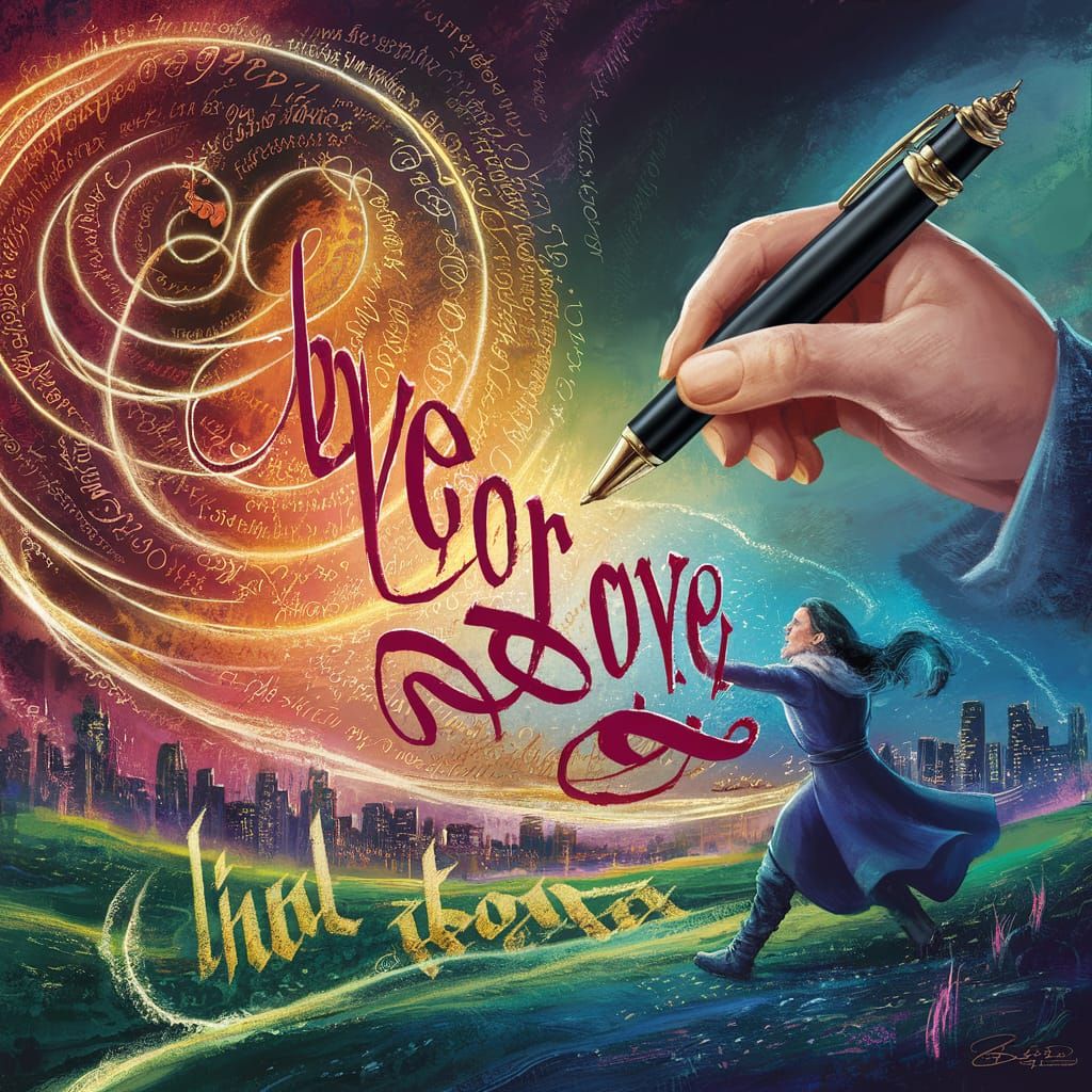 Magical Calligrapher Pen Creates Symbols of Love