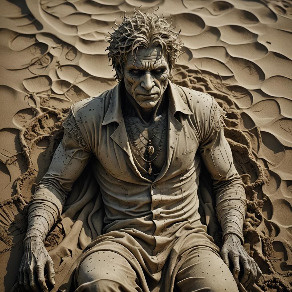 Hyperrealistic Sandman with Intricate Details