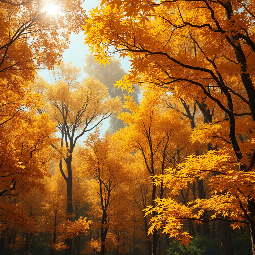 Magic Forest in Autumn: Fantasy Concept Art