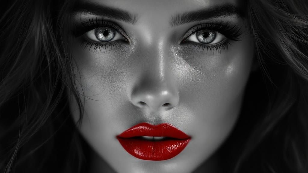 Breathtaking Monochrome Portrait of a Beautiful Woman