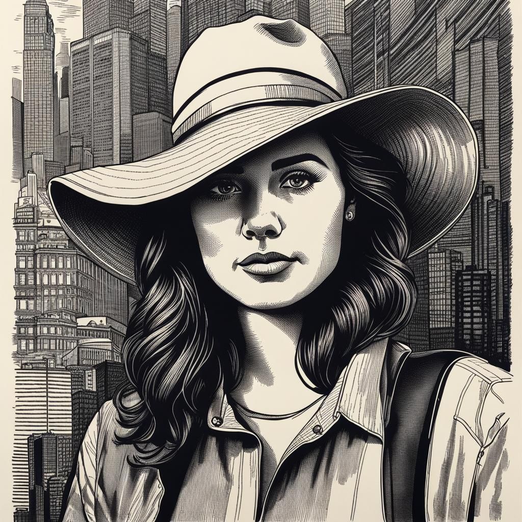 crosshatch pen drawing