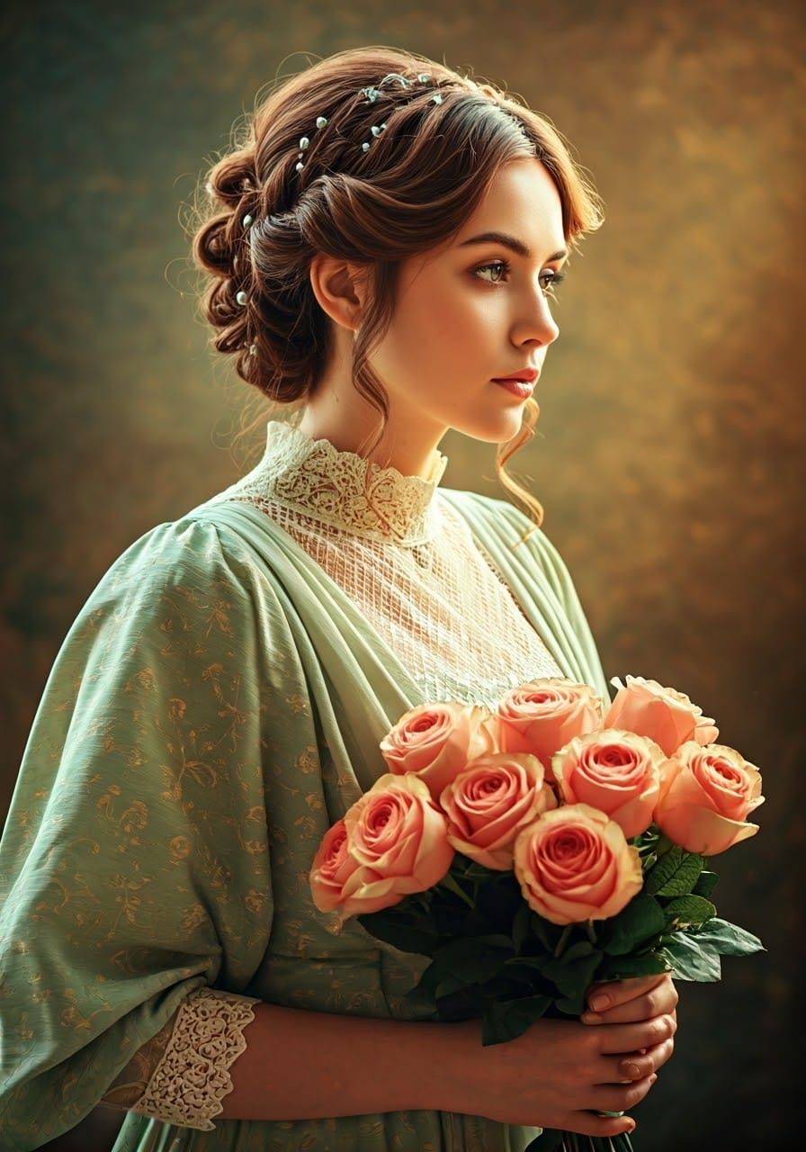 Ethereal Portrait in Soft, Golden Light