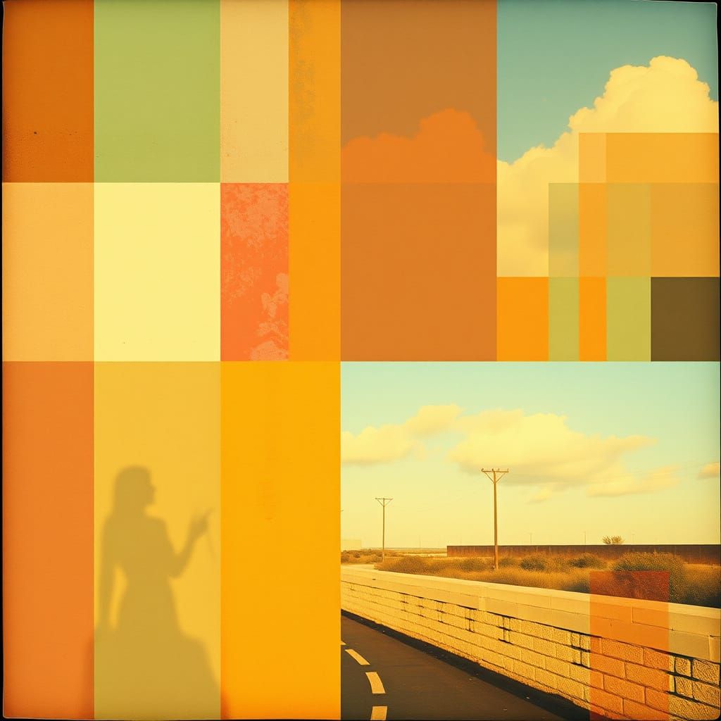 Textile Shadow Play Collage in John Stezaker Style