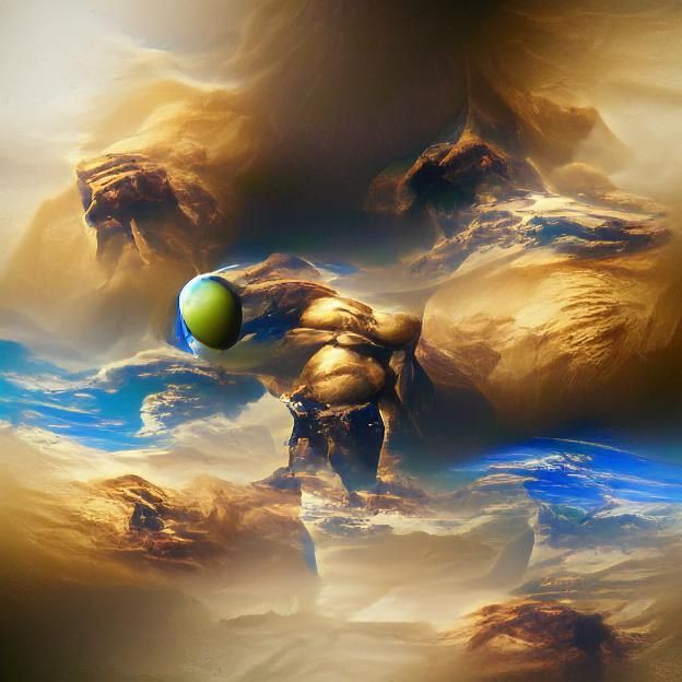 Titan Atlas Holding Up the World