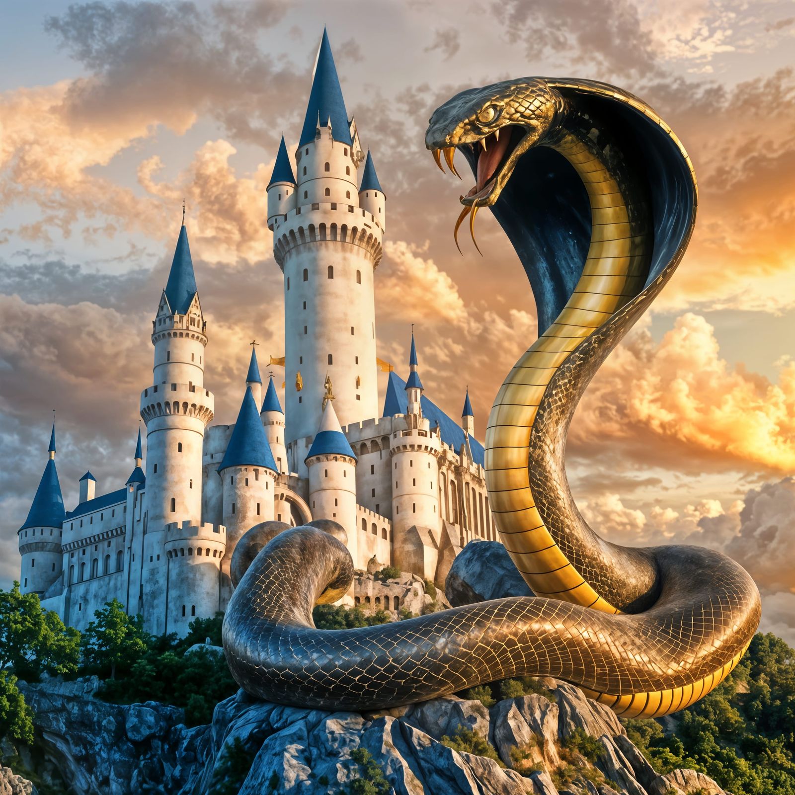 'Cobra Snake' Coils around the Castle