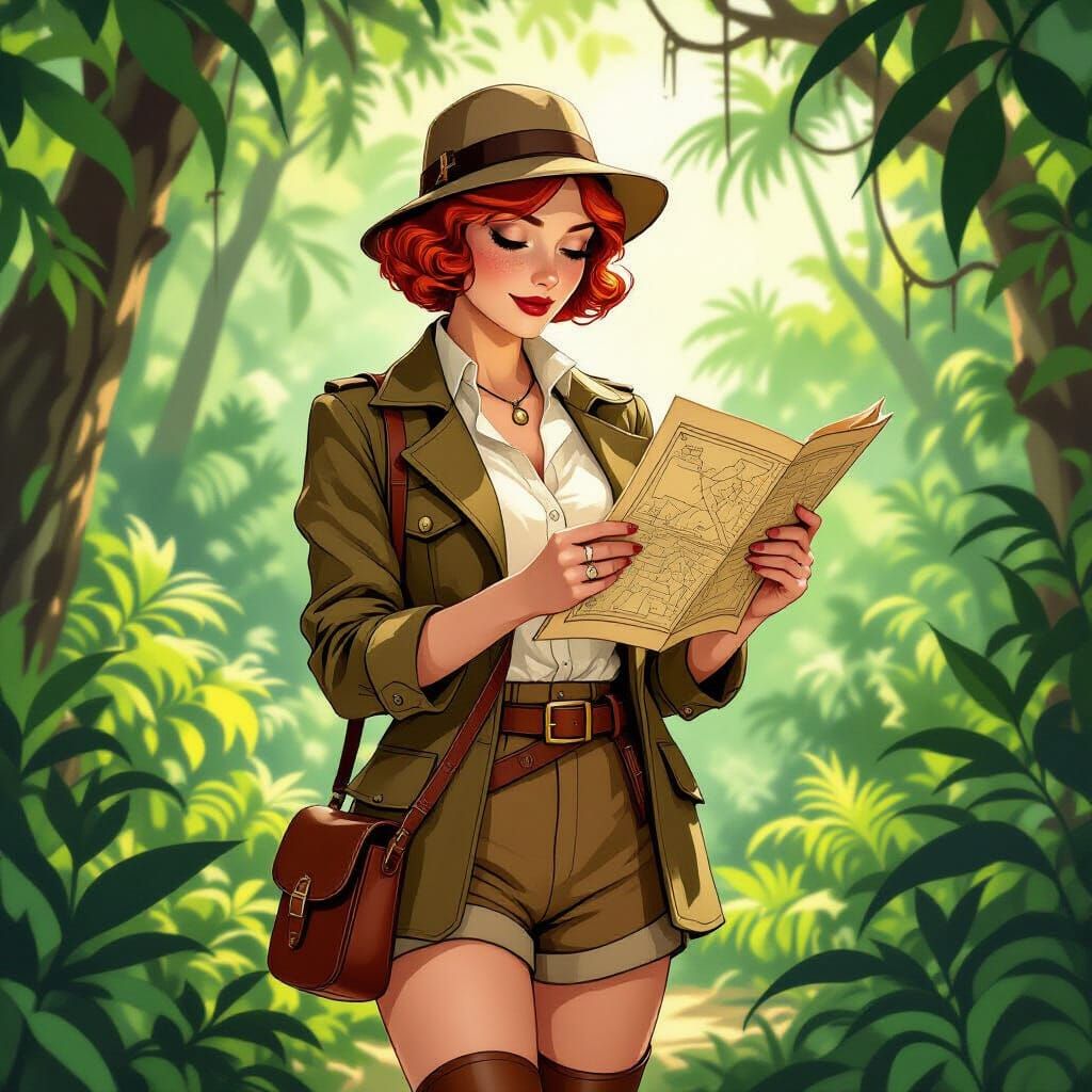 1920s Explorer in Jungle, Consulting Map