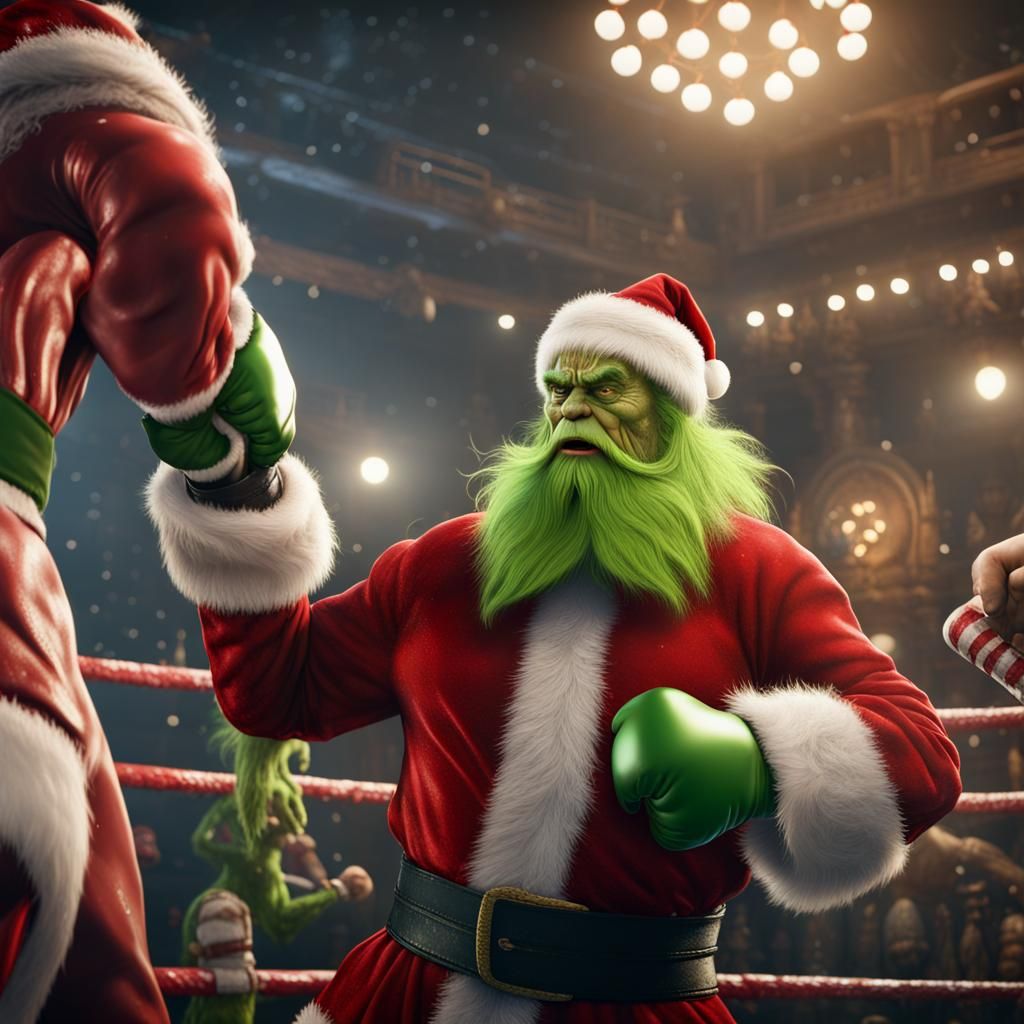 Santa Claus vs The Grinch Boxing Match