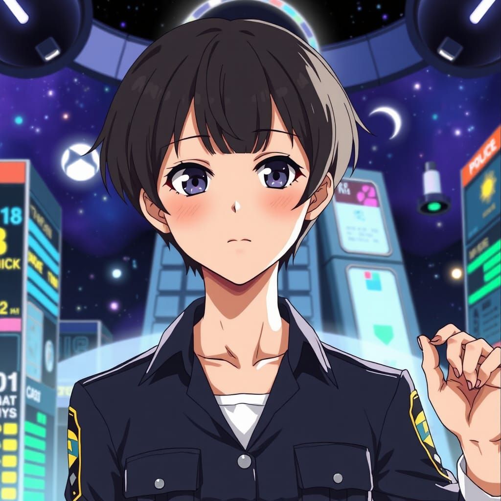 Anime scifi police officer...