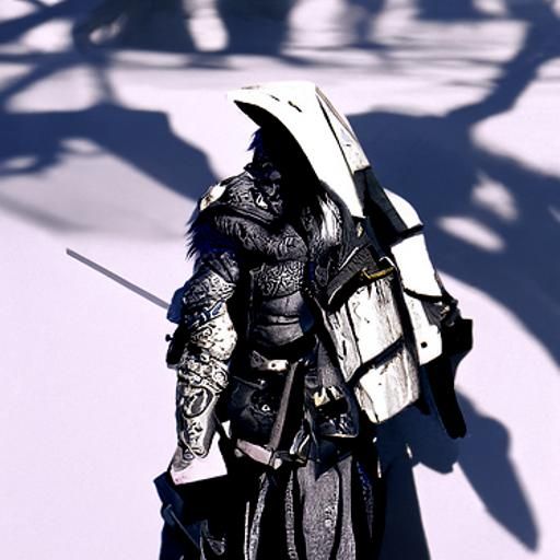 Heroic Orc Warrior with Saber and Shield