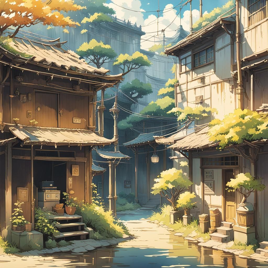 Wabi-Sabi Imperfections: Studio Ghibli Anime Visual
