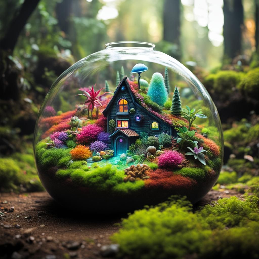 Colorful Alien Terrarium of Weird Nature