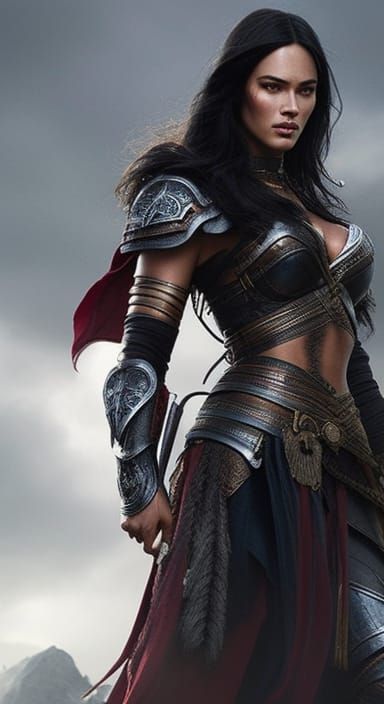 Megan Fox as Viking Warrior in Shining Armor