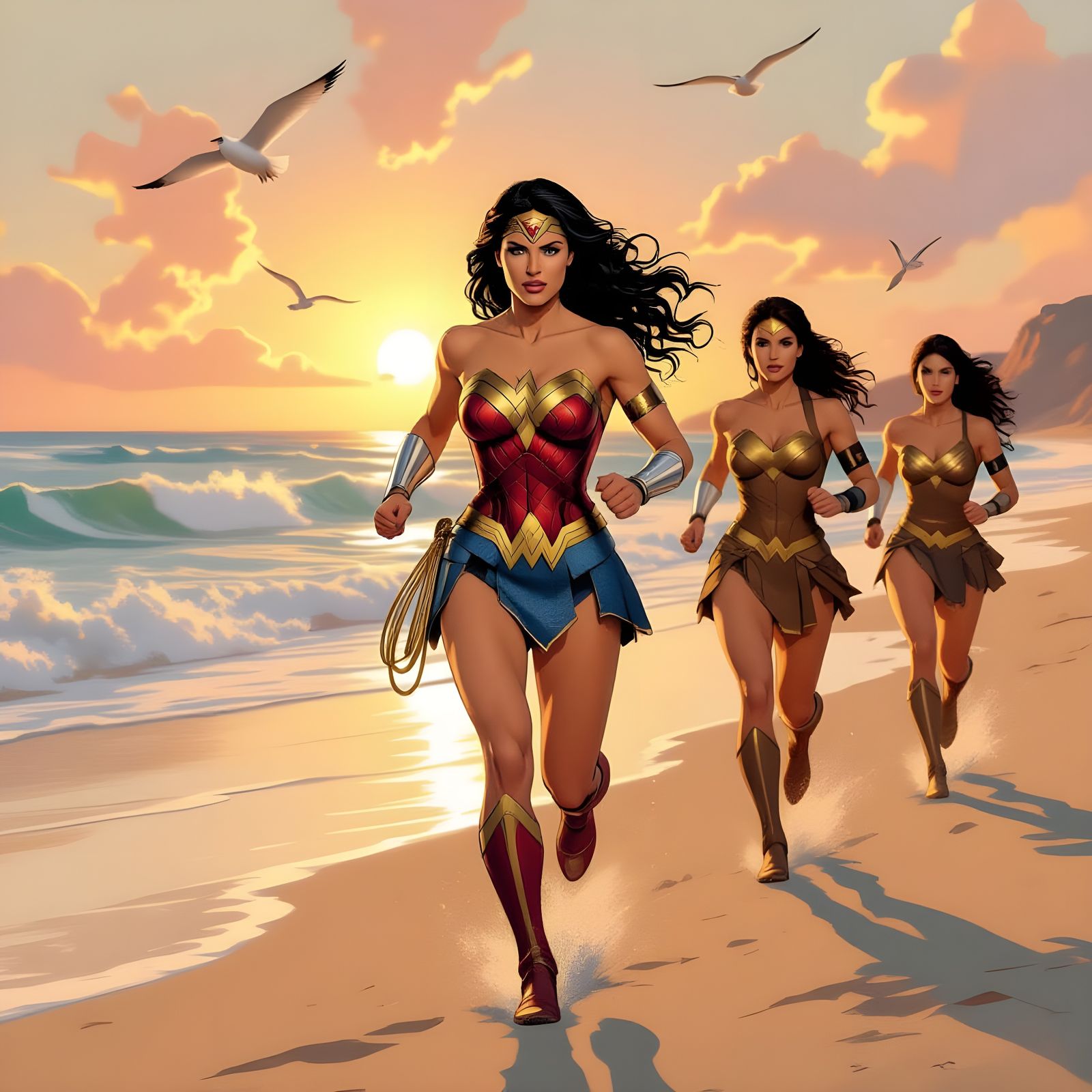 Wonder Woman Sunset Training: Heroic Realism