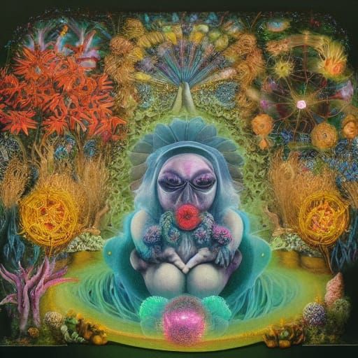 Psychedelic Tea Party on Floating Island