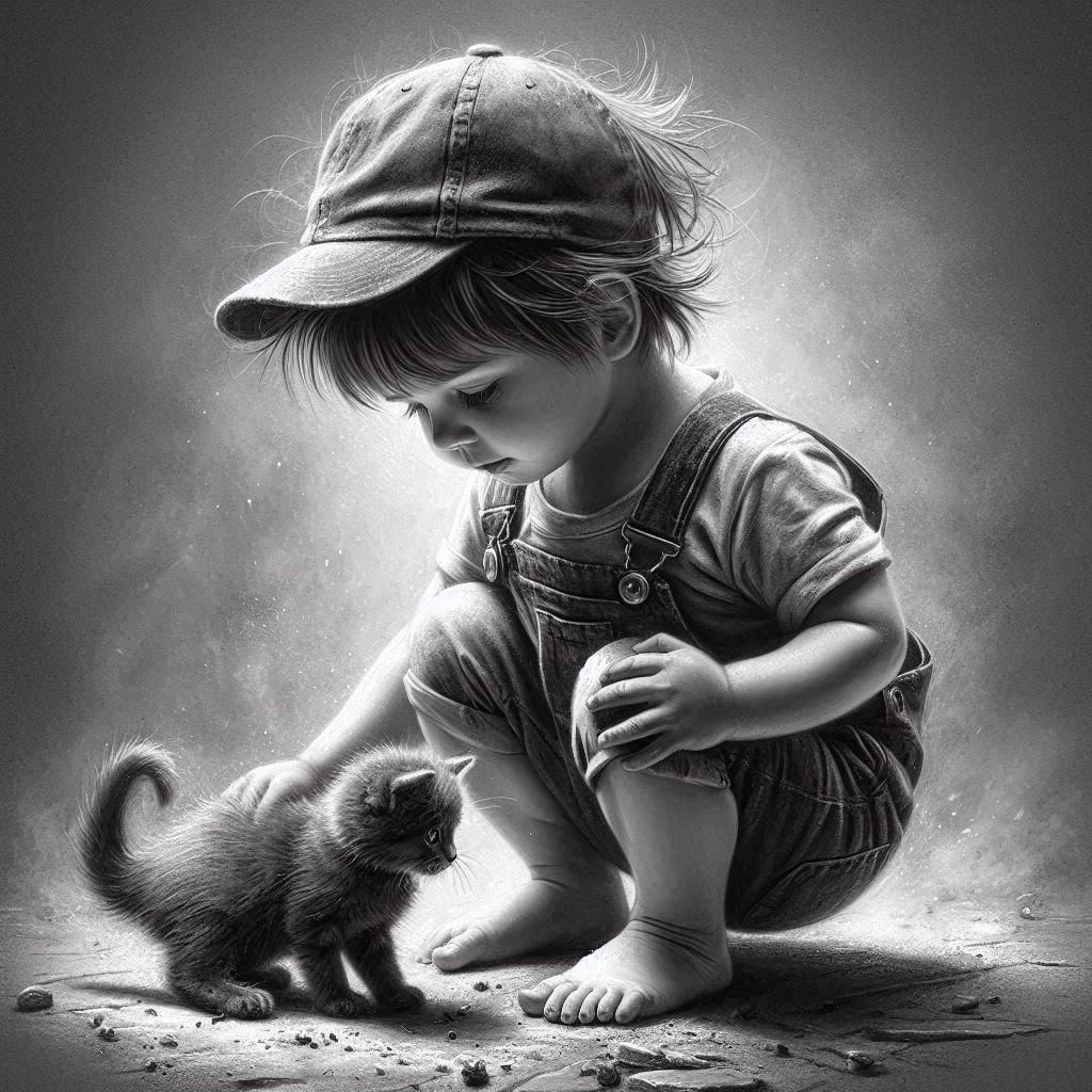 Classic Charcoal Drawing