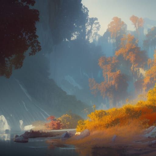 Hyperdetailed Landscape Concept Art in 8K Resolution