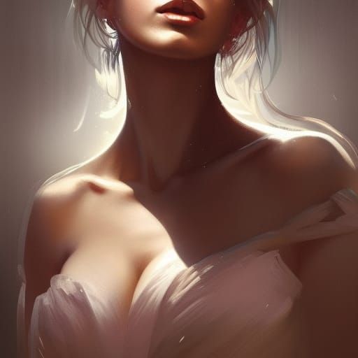 Detailed Portrait of Woman in Bustier