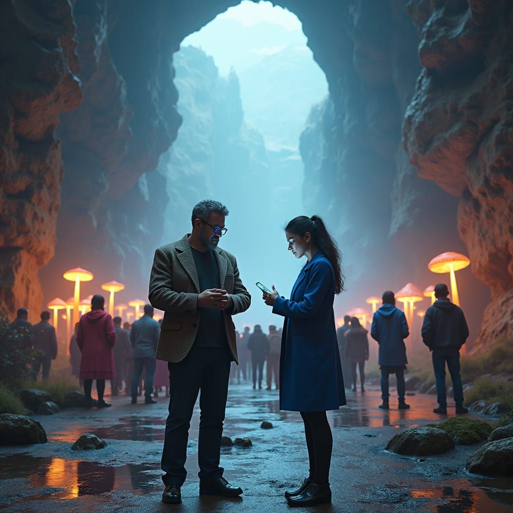 Chasm of Distraction: Fantasy Scene in 8K Resolution