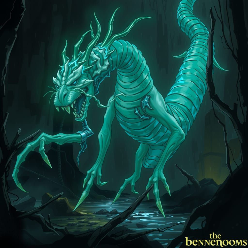 Fantastical Creature in a Darkened Realm