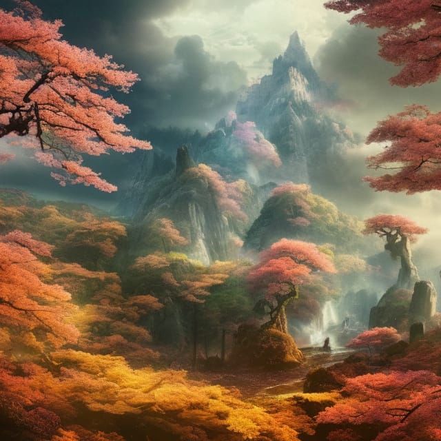 Four Seasons Meet in a Maximalist Landscape