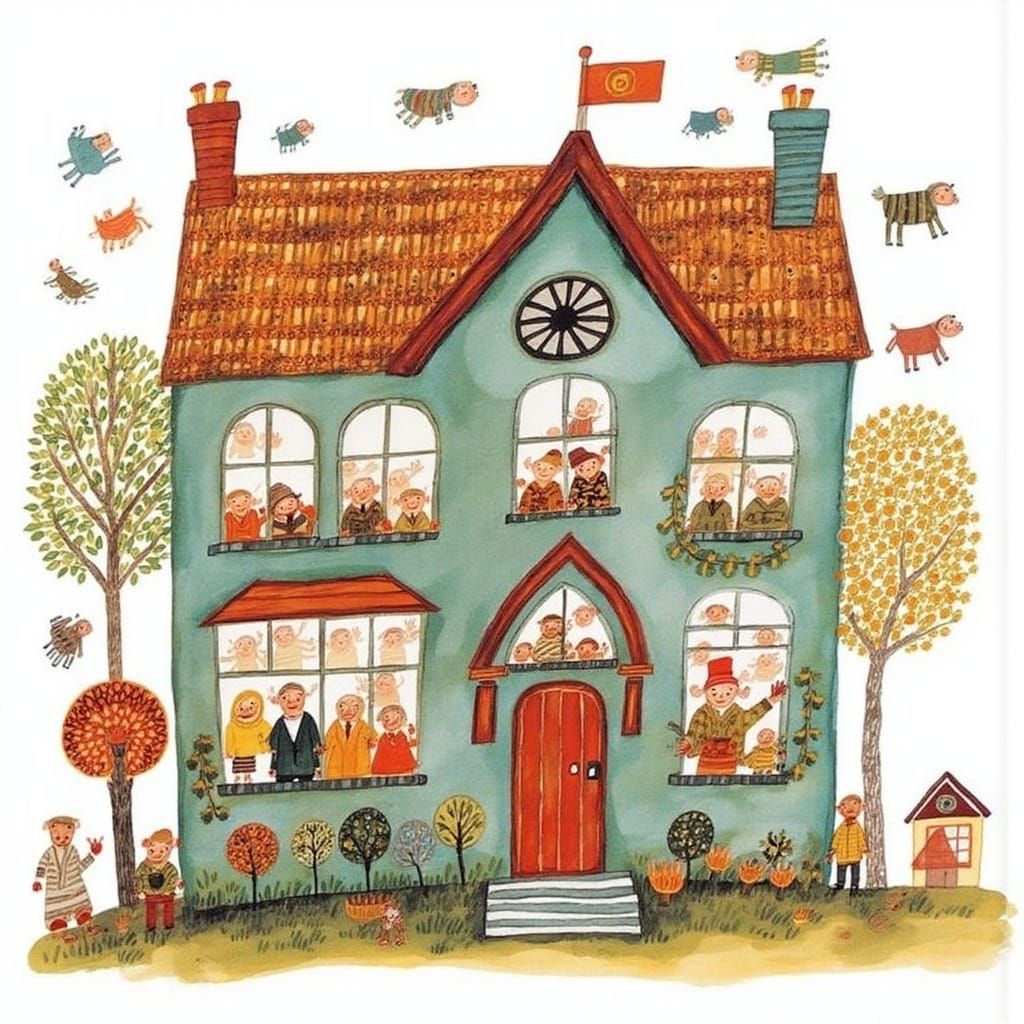 Cozy Fairytale Home Illustration