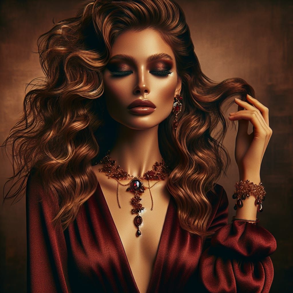Goddess of Vitality in Red Aventurine Style
