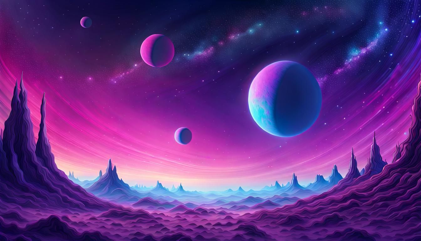 Astral Space Scene in Digital Art Style