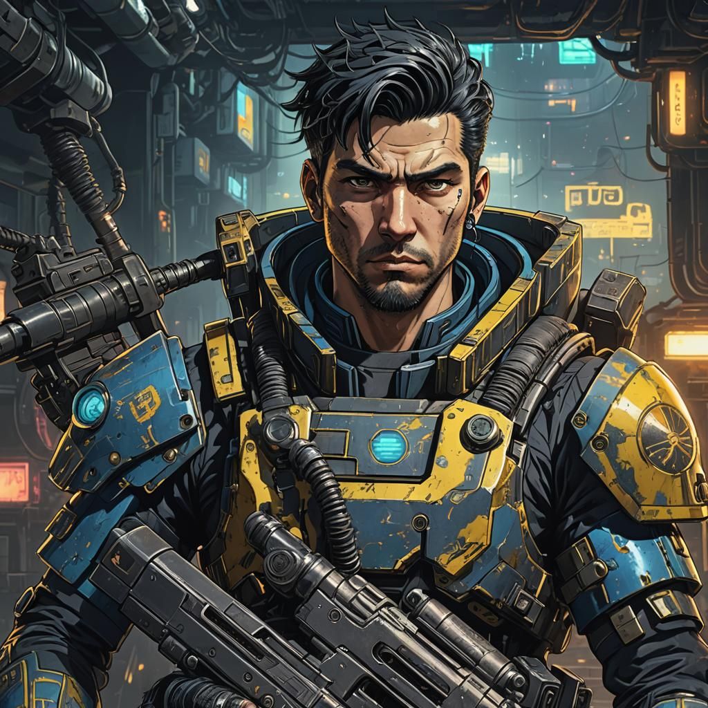 Cyberpunk Anime Vault Dweller Portrait