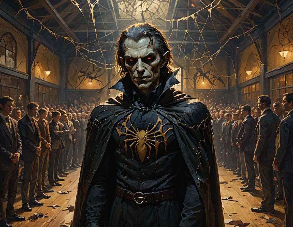 Vampire Lord at Monster Formal in Dark Academia Style