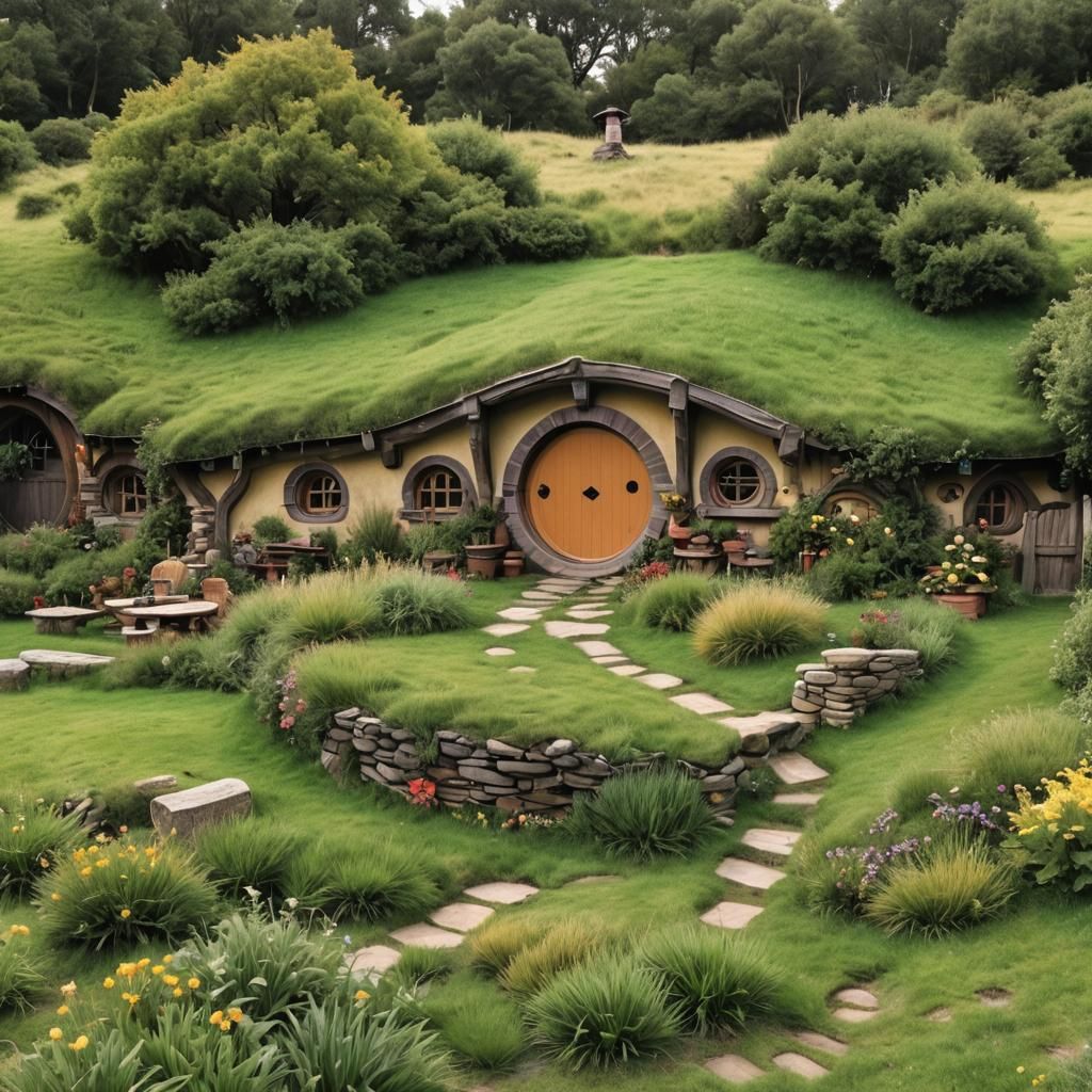 Charming AI Hobbit Home