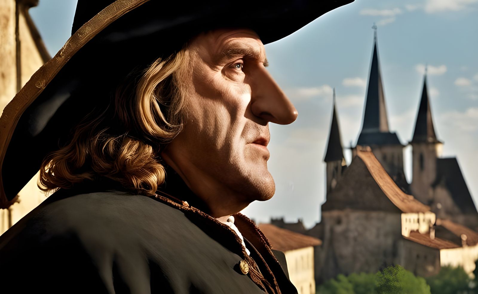 Humorous Portrait: Exaggerated Gigantic Nose