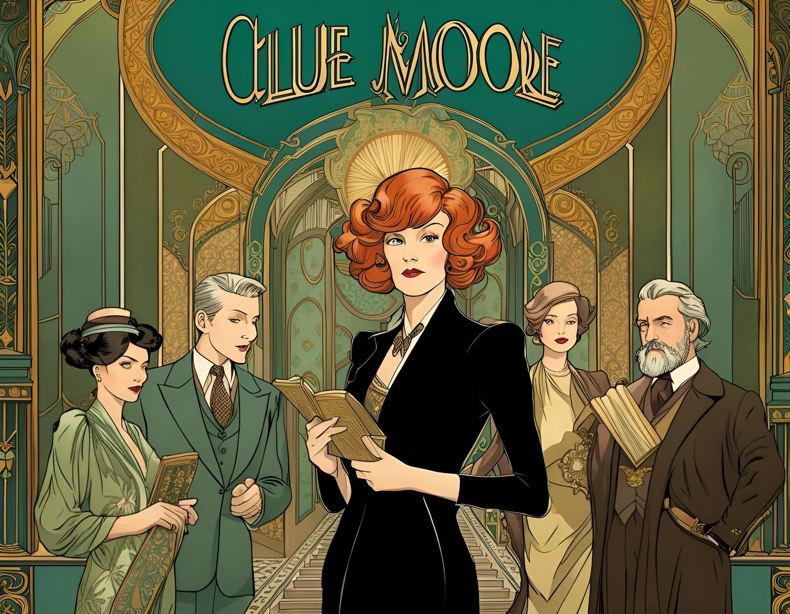 Clue Reimagined: An Art Nouveau Graphic Novel
