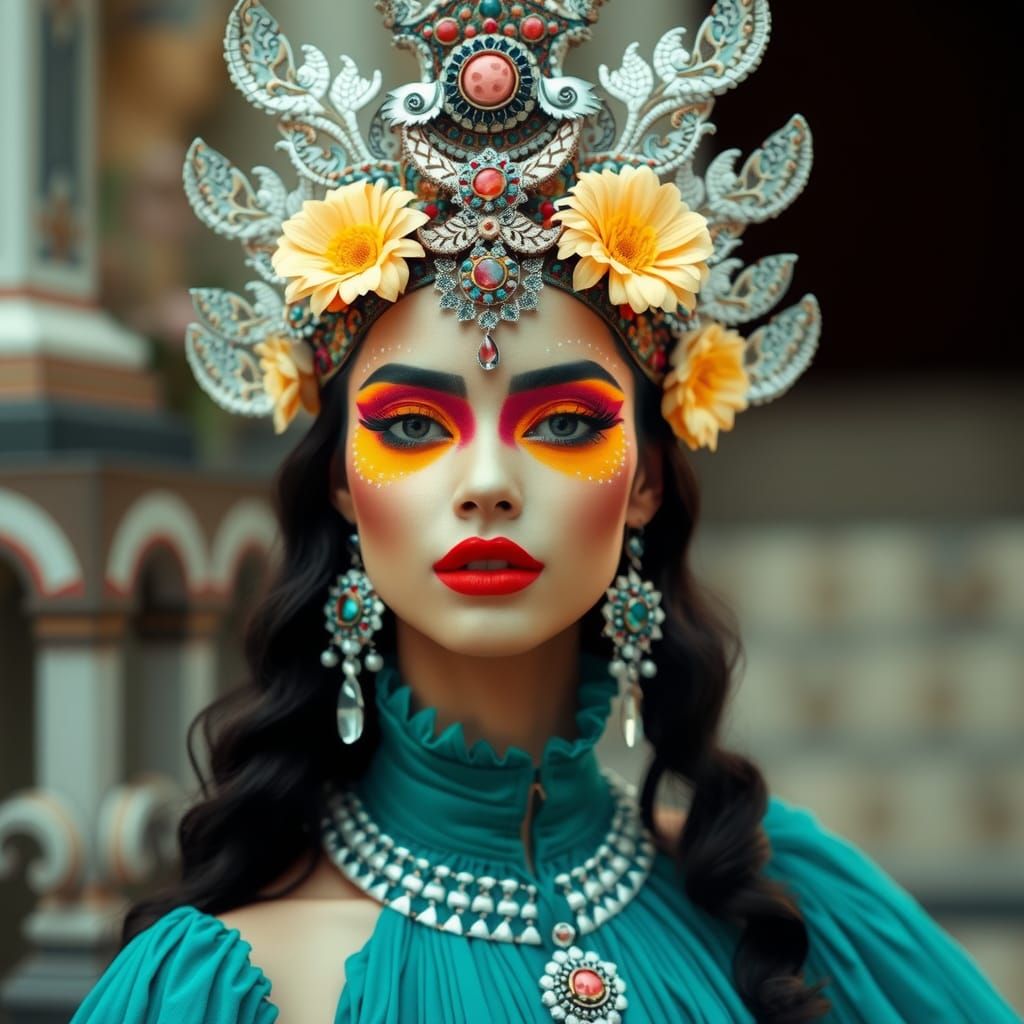 Balinese Temple Dress Inspired by LaChapelle, Walker & von U...