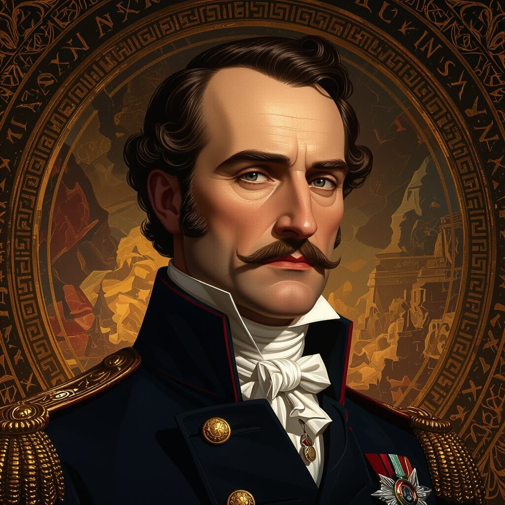 Hyperrealistic Portrait of Napoleon Hill in 8K