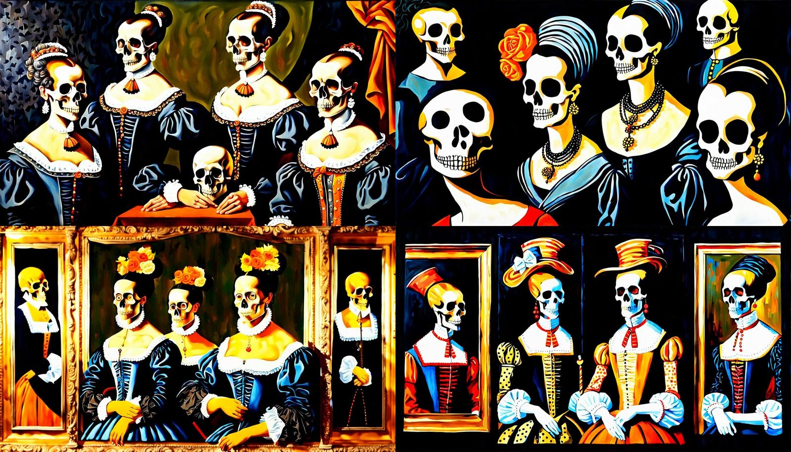 Halloween Optical Illusion: Skulls Hidden in Portrait