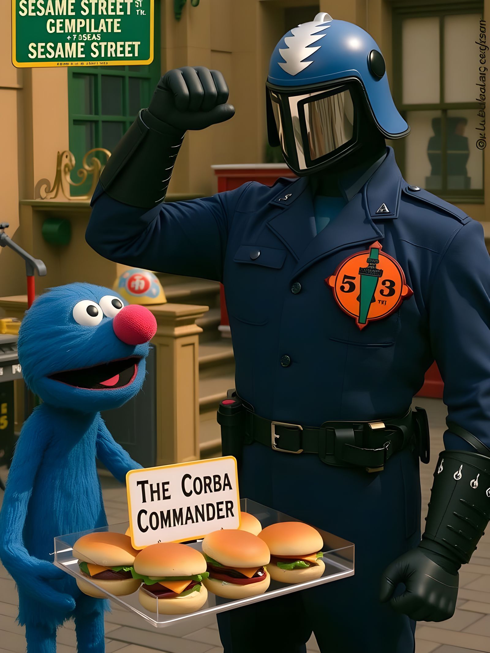 Cobra Commander on Sesame Street, Cartoon Style