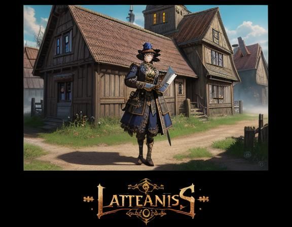 Steampunk Anime Woman in Latvian Village