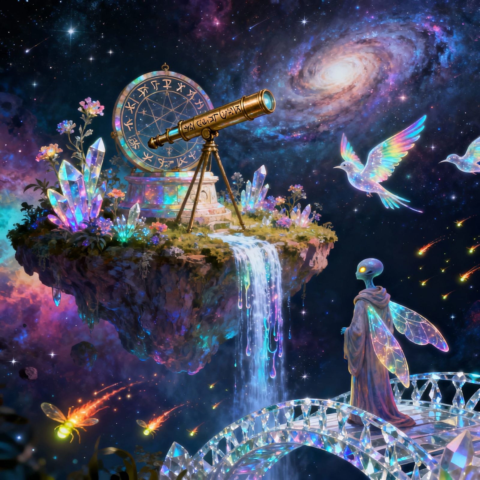 Cosmic Observatory on Floating Island Nebula