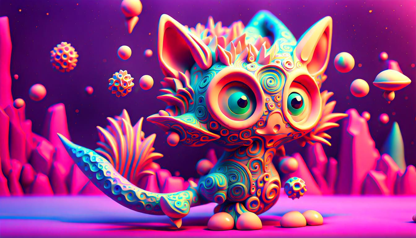 Holographic Cityscape in Hyperrealistic CGI Style