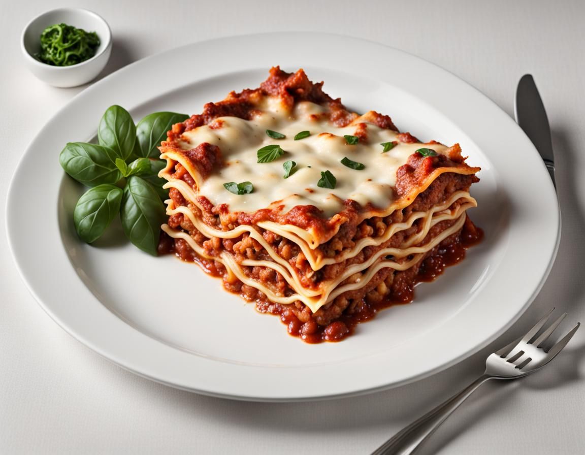 Delicious AI-Generated Lasagna Image