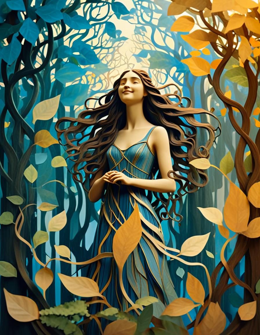 Earth Goddess in Romanticist Style