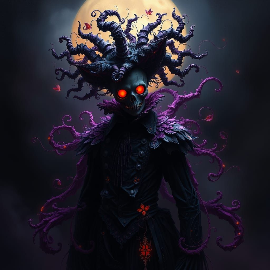 Mystical Halloween Figure in Dark Fantasy Art