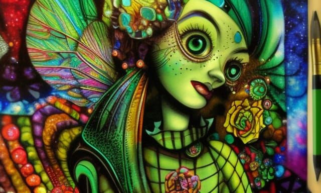 Pinocchio in Dark Psychedelic Comix Style