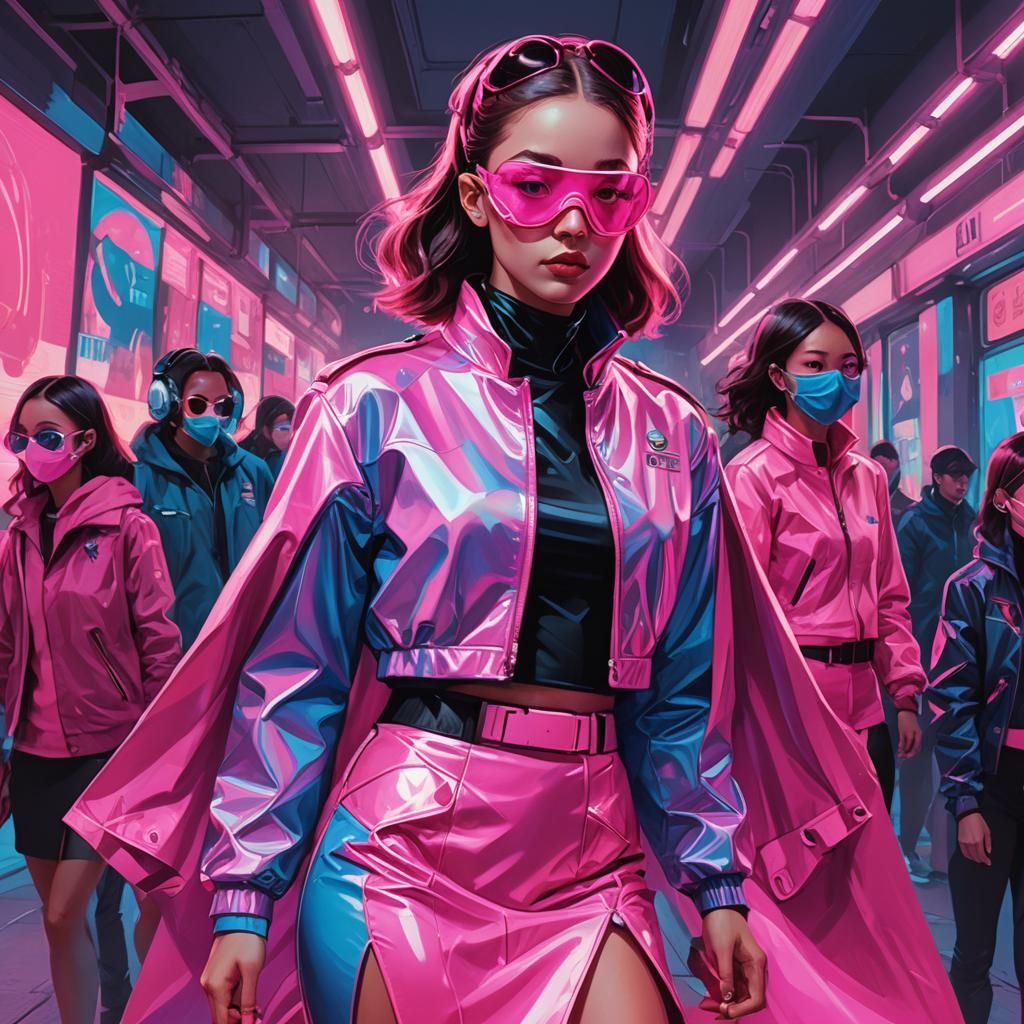 Loona's Neon Party Outfit: Vibrant Concept Art