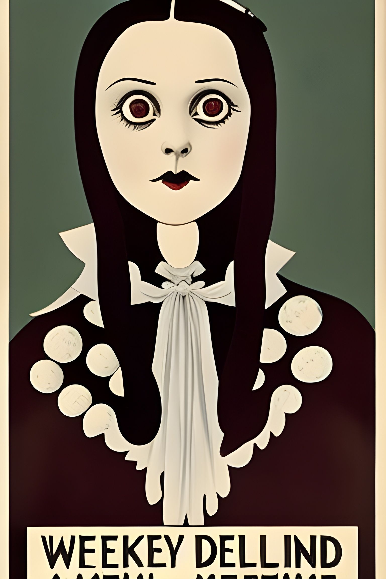 Wednesday Addams Vintage 1910s Style Poster