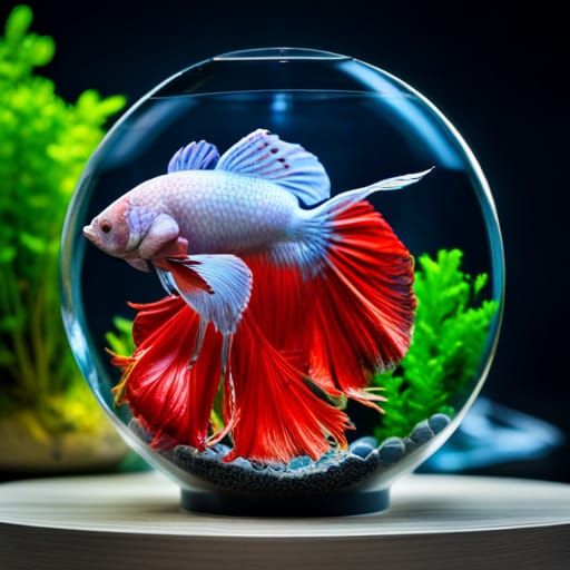 Aquarium with Betta and Boesemani Fish