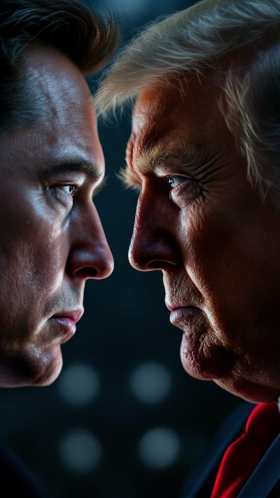Elon Musk vs. Donald Trump: Cinematic Showdown