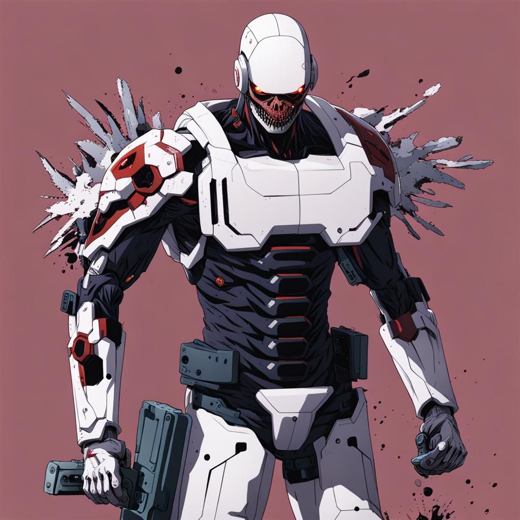 Chainsaw Man as a Detailed Cyborg