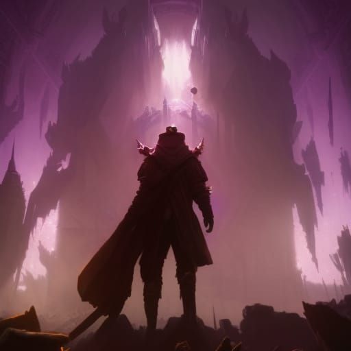 King Debates the End in Dark Fantasy Style